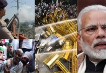 किसानों पर गोलीबारी और अत्यचार करवा रही मोदी सरकार