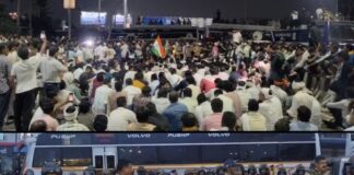मूंग खरीदी पर किसानों का हल्ला बोल: भोपाल पहुंचे हजारों किसान, होशंगाबाद रोड पर रोके गए